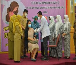Pencanangan vaksinasi untuk ibu hamil di Pekanbaru.